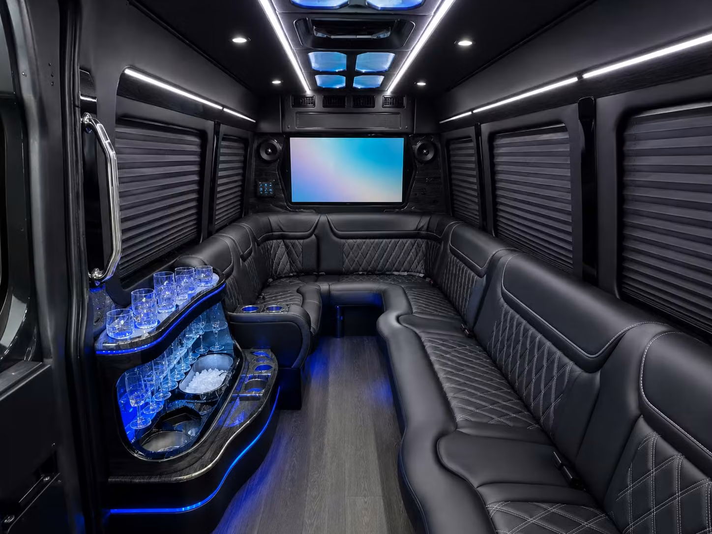 check out the bus amenities your clovis wedding guests will actually appreciate
